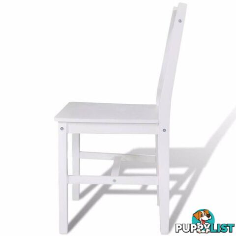 Band New 4 x Pine Wood Dining chairs White