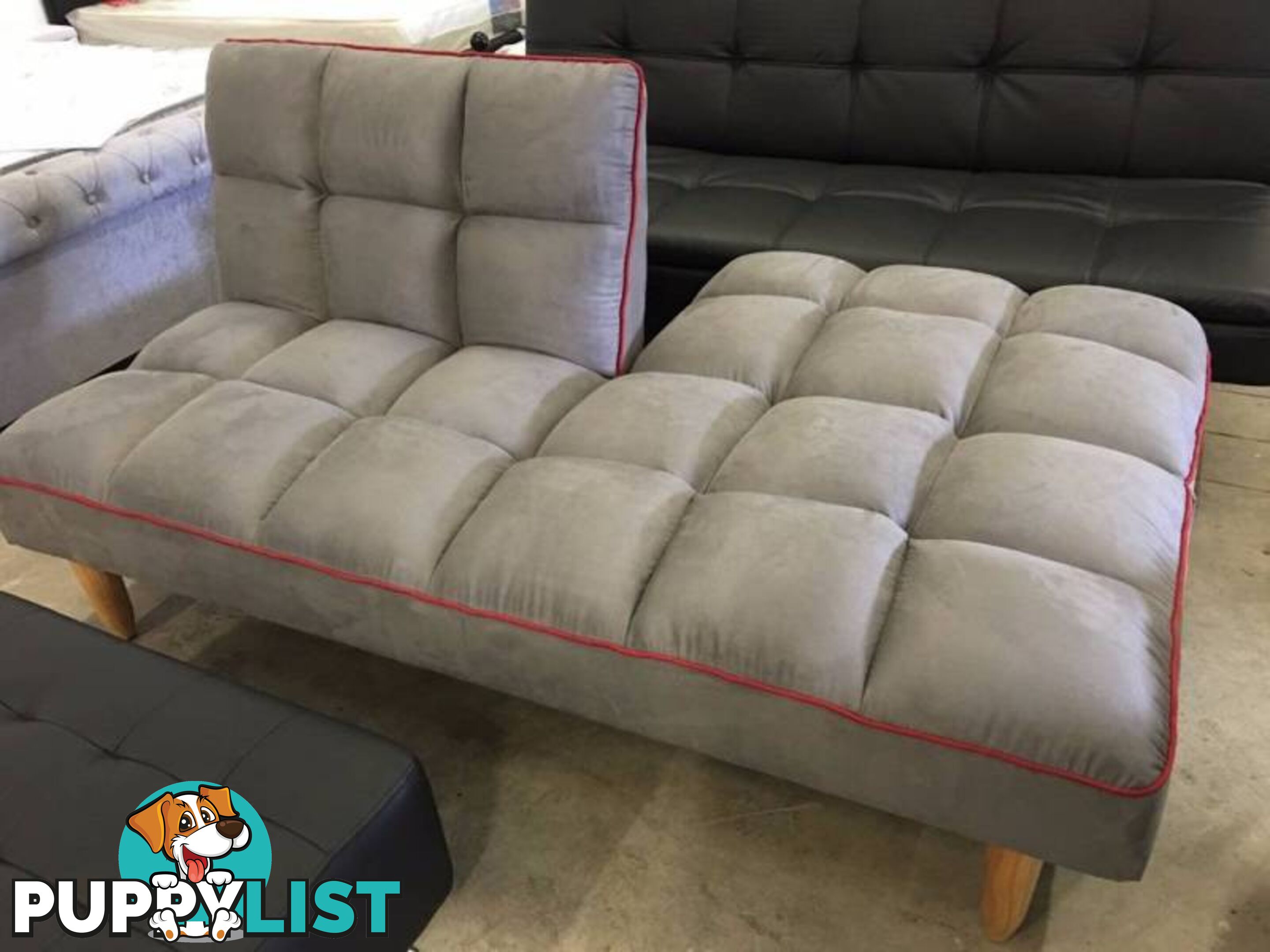 Brand New 3 Seater Grey Fabric Sofa Bed Couch Loung (SA009)