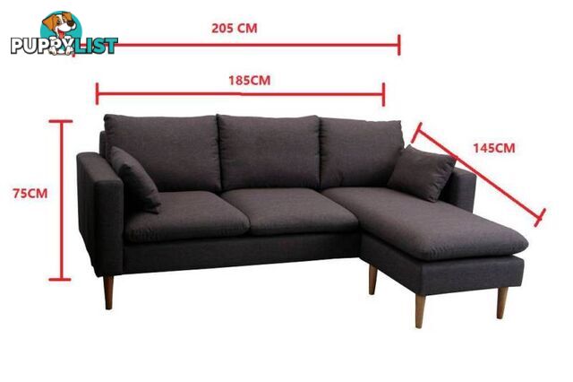 Brand New Grey Fabric L Shape Sofa Couches Loung (SP125)