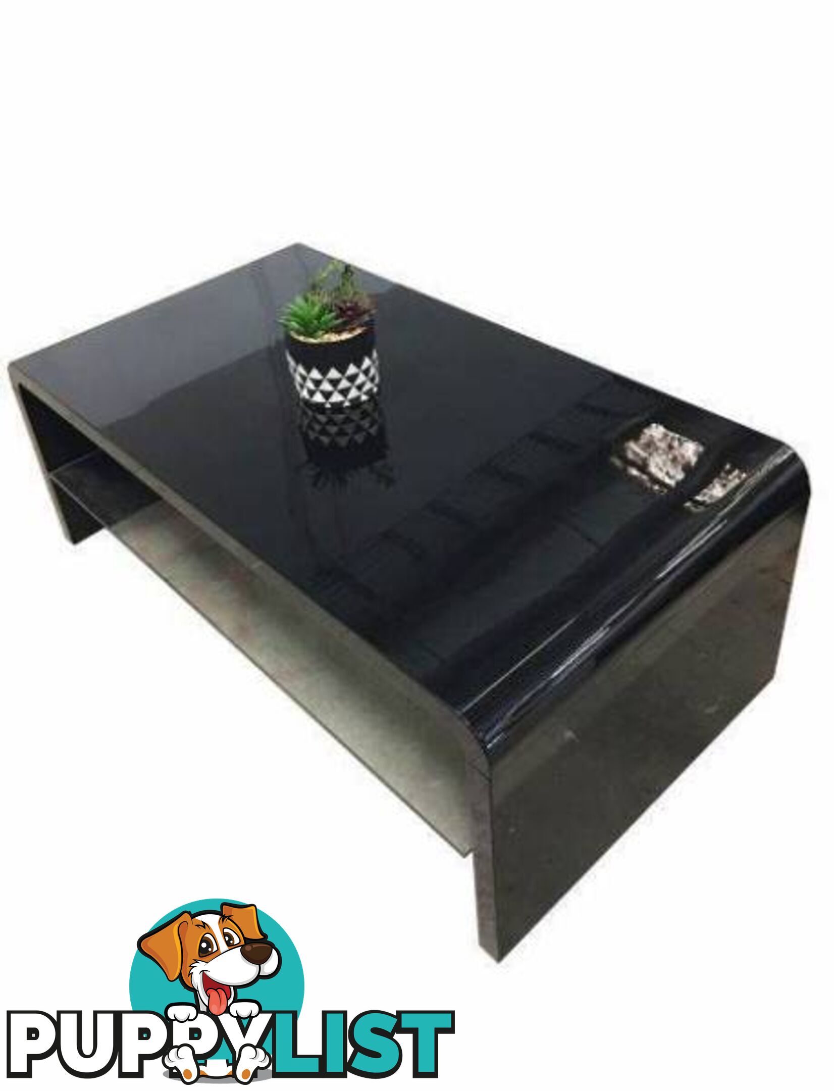 Brand New & High Gloss Coffee Table Black (J715)