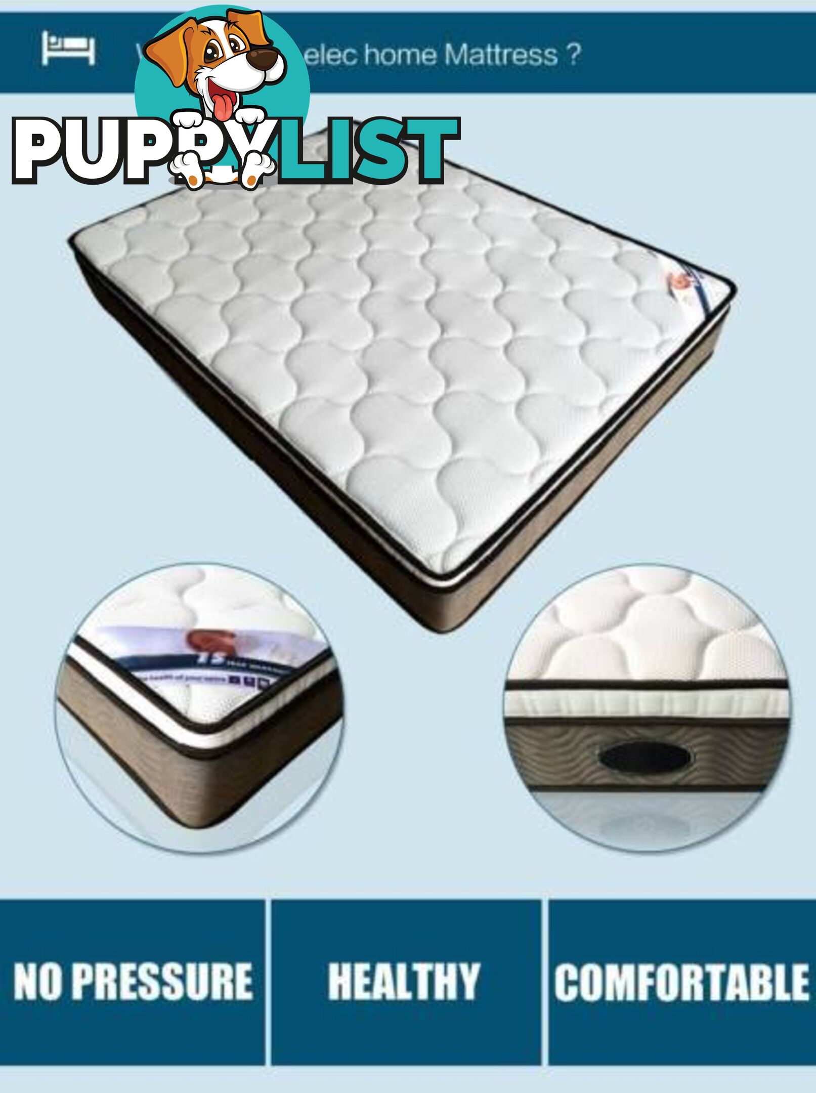 New Luxury Latex Eurotop 7 Zone Pocket Spring Mattress D/Q/K