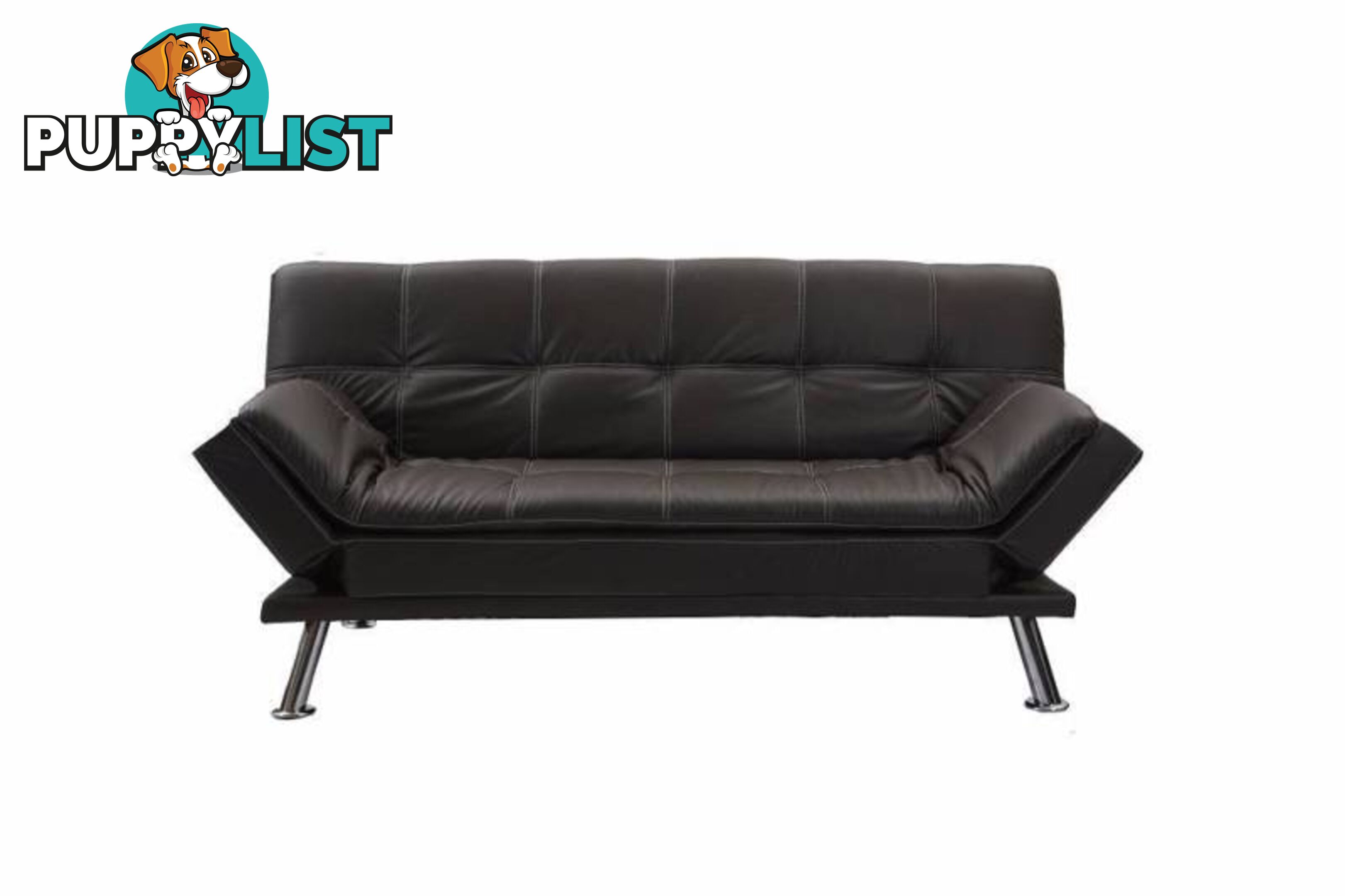 Brand New Quolity PU Leather Sofa Bed Black