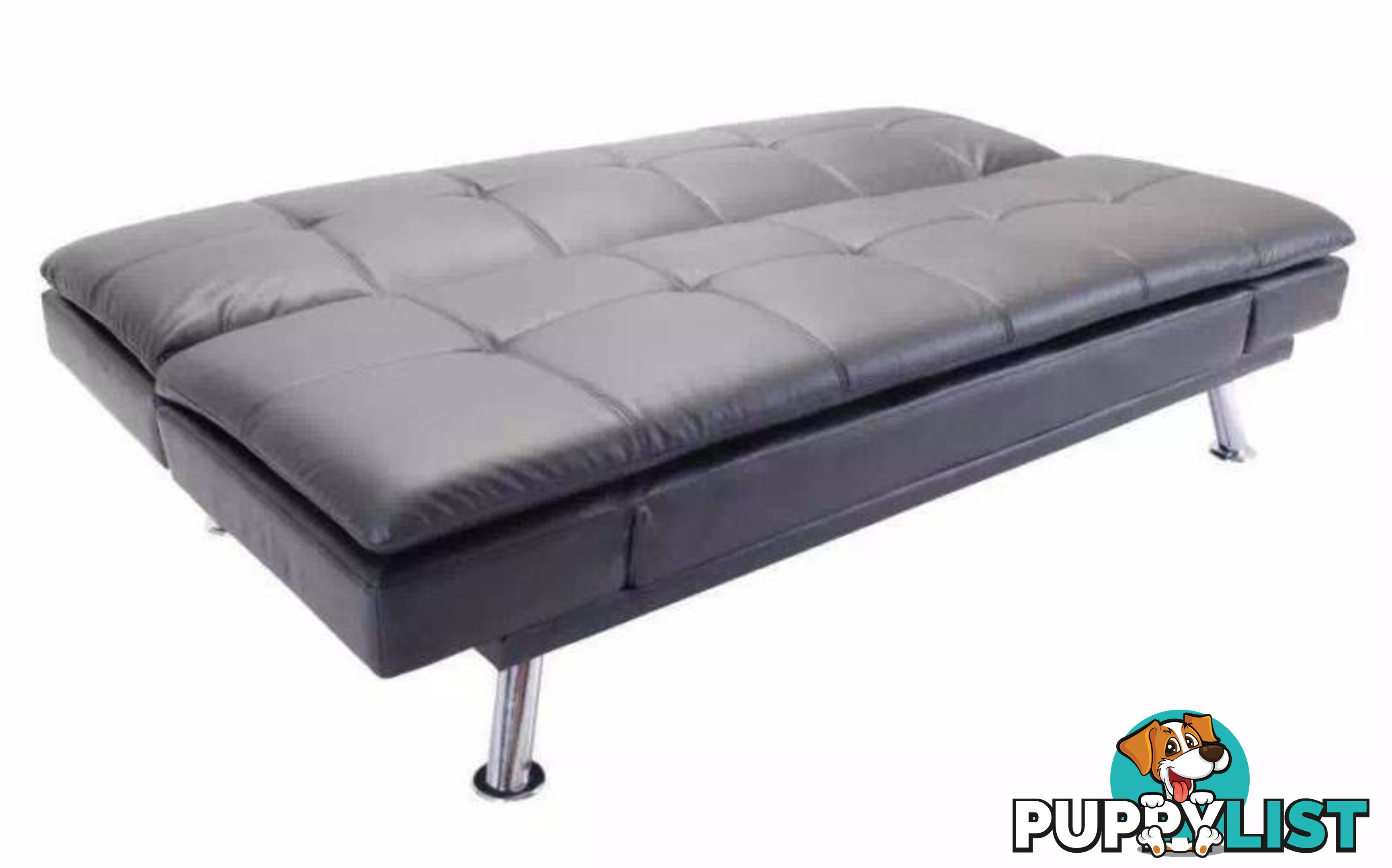 Brand New Quolity PU Leather Sofa Bed Black