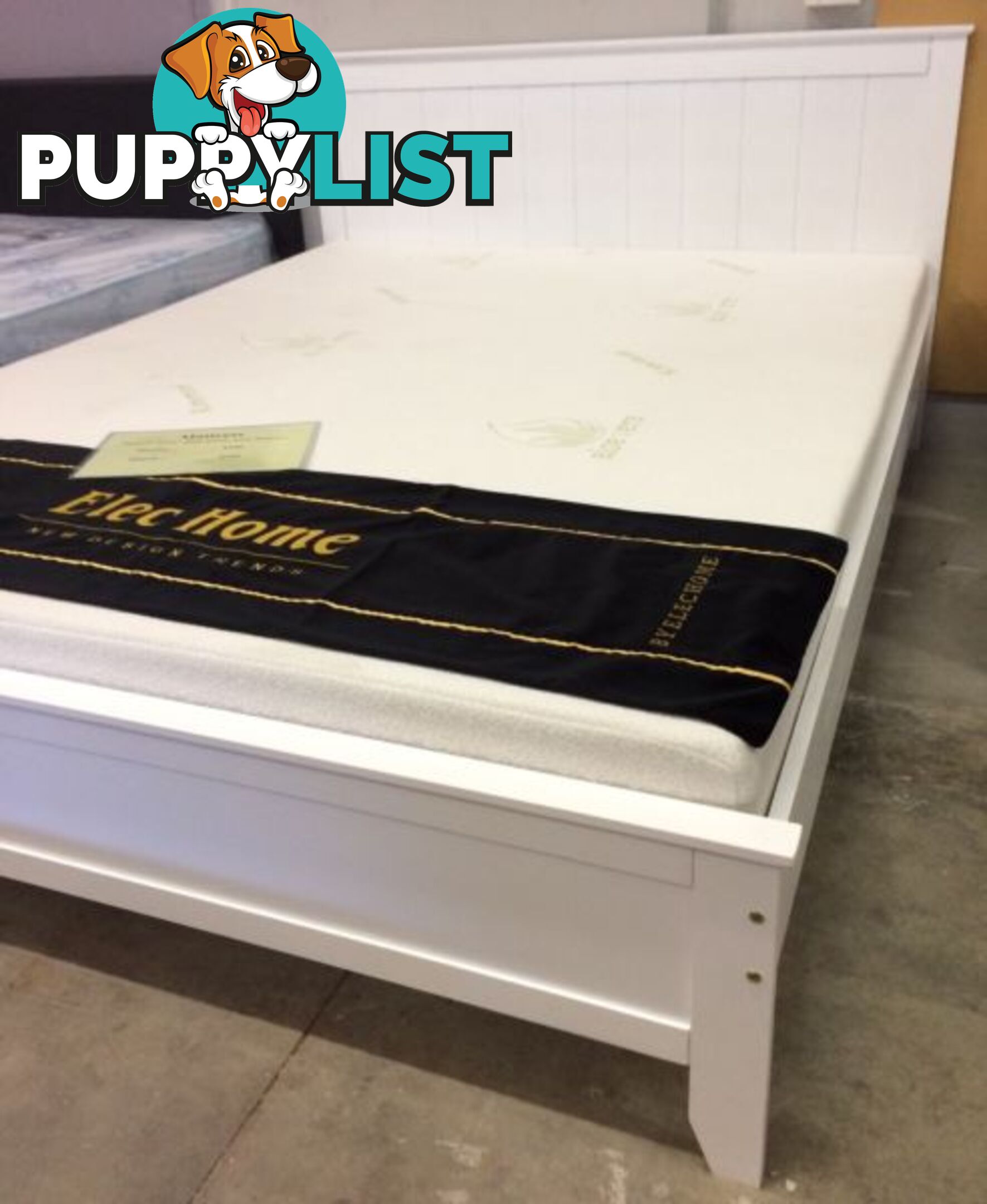 Warehouse direct sale MDF white bed frame double/queen available