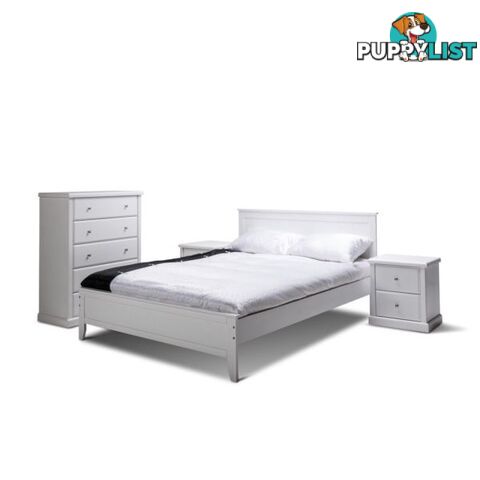 Warehouse direct sale MDF white bed frame double/queen available