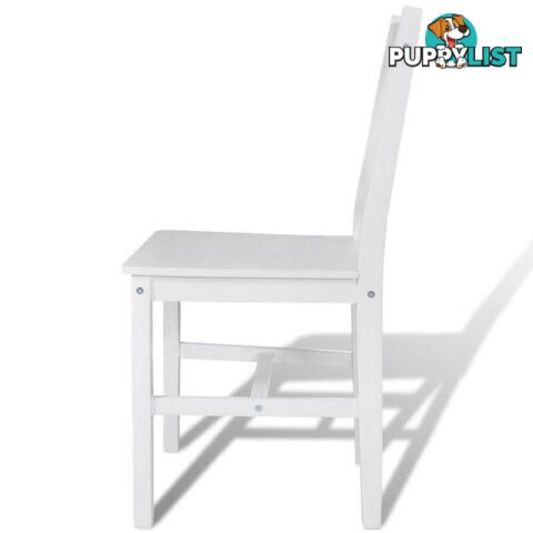 Brand New Solid white PineWood Dining set table with chairs