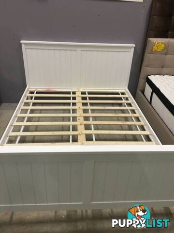 Clearance !! Brand New all sizes Solid Pine Wood white Bed Frame