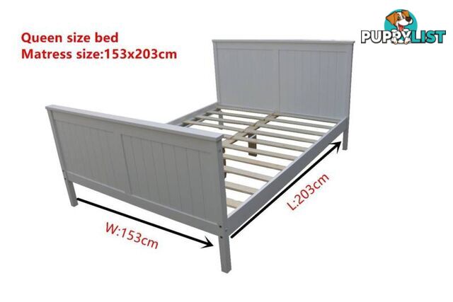 Clearance !! Brand New all sizes Solid Pine Wood white Bed Frame