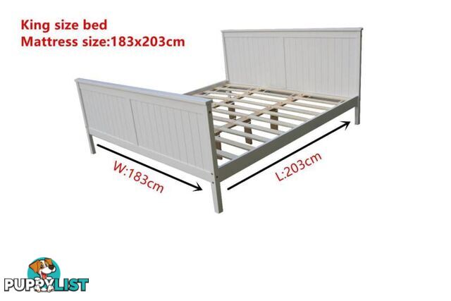 Clearance !! Brand New all sizes Solid Pine Wood white Bed Frame