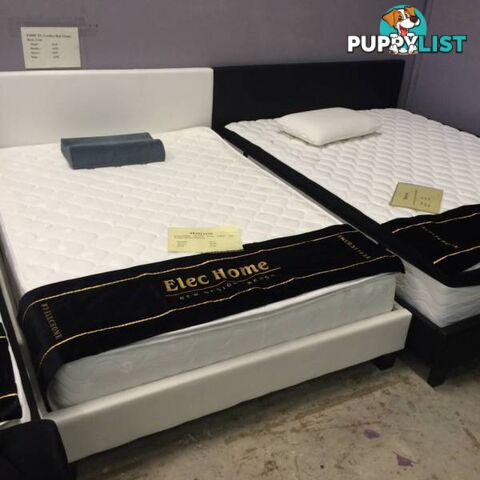 Brand New all sizes PU Leather Bed Frame in Black/White