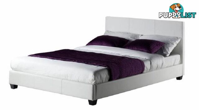 Brand New all sizes PU Leather Bed Frame in Black/White