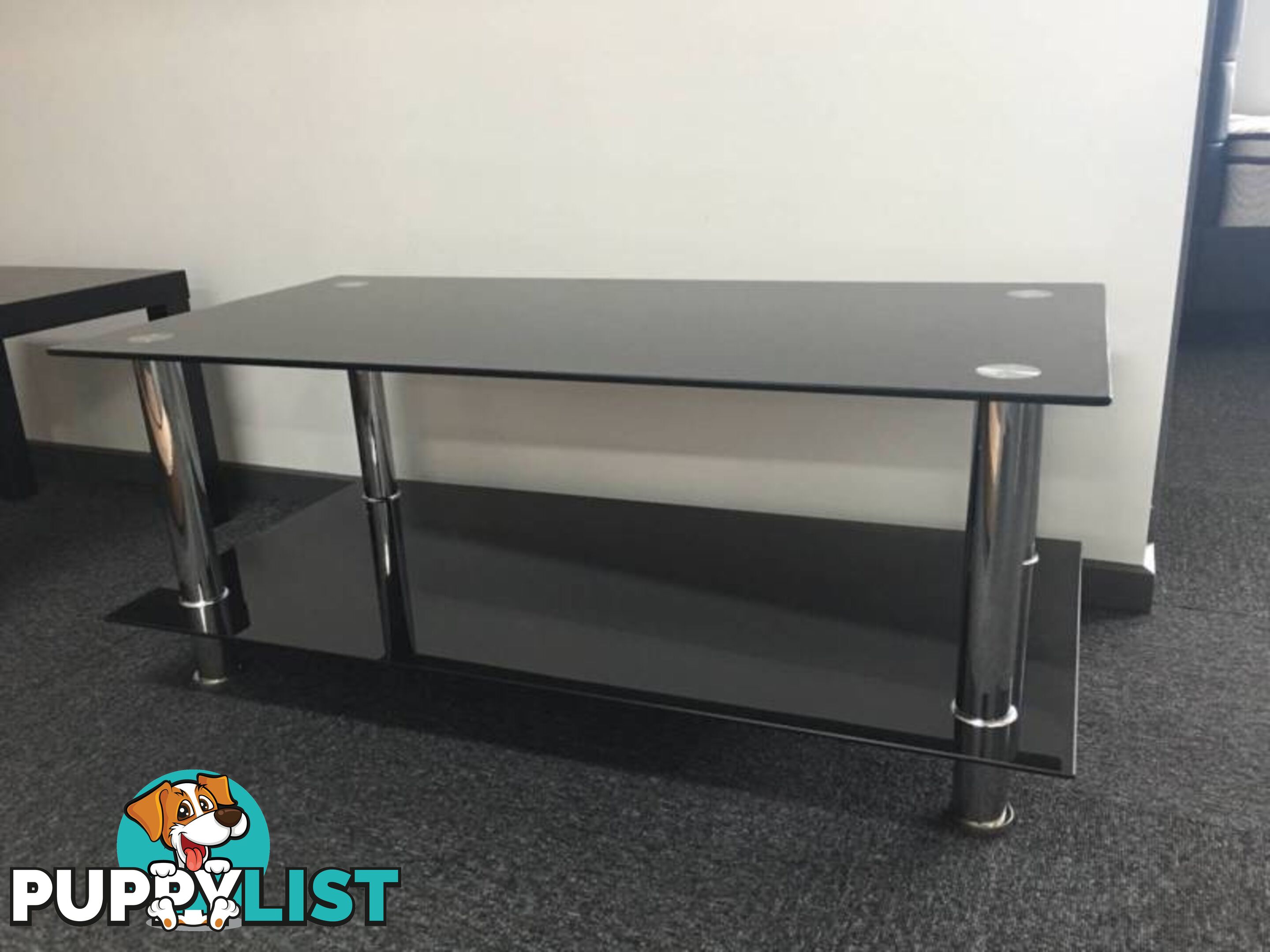 Brand New Luxury Black High Quality Tempered Glass Coffee Table