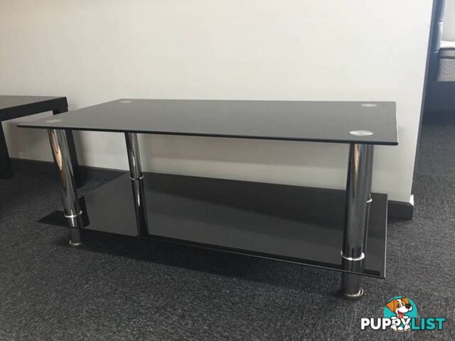 Brand New Luxury Black High Quality Tempered Glass Coffee Table