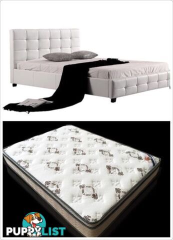 WarehouseSpecial 002 PU bed + Eurotop Mattress Double/Queen/King