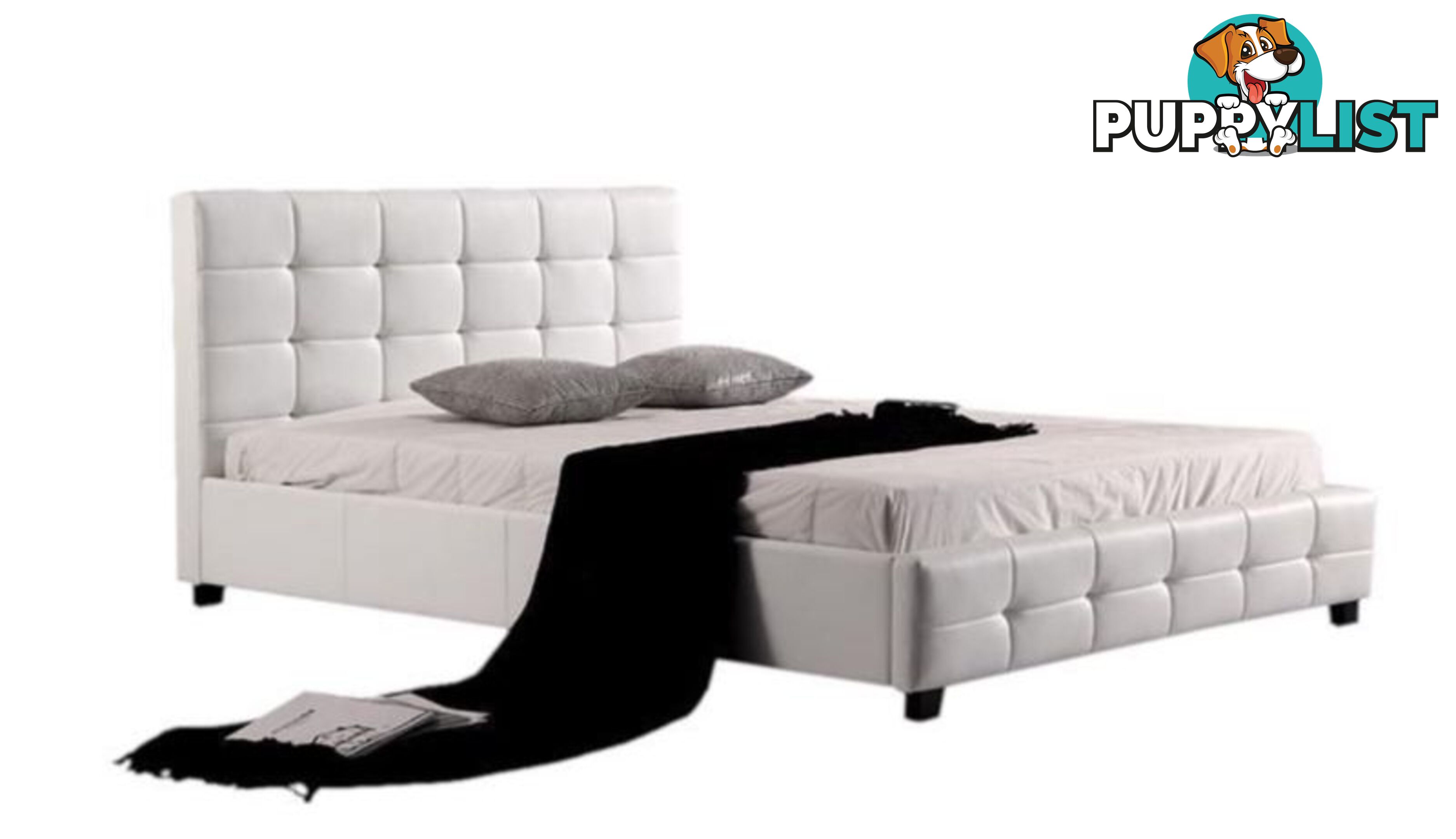 WarehouseSpecial 002 PU bed + Eurotop Mattress Double/Queen/King