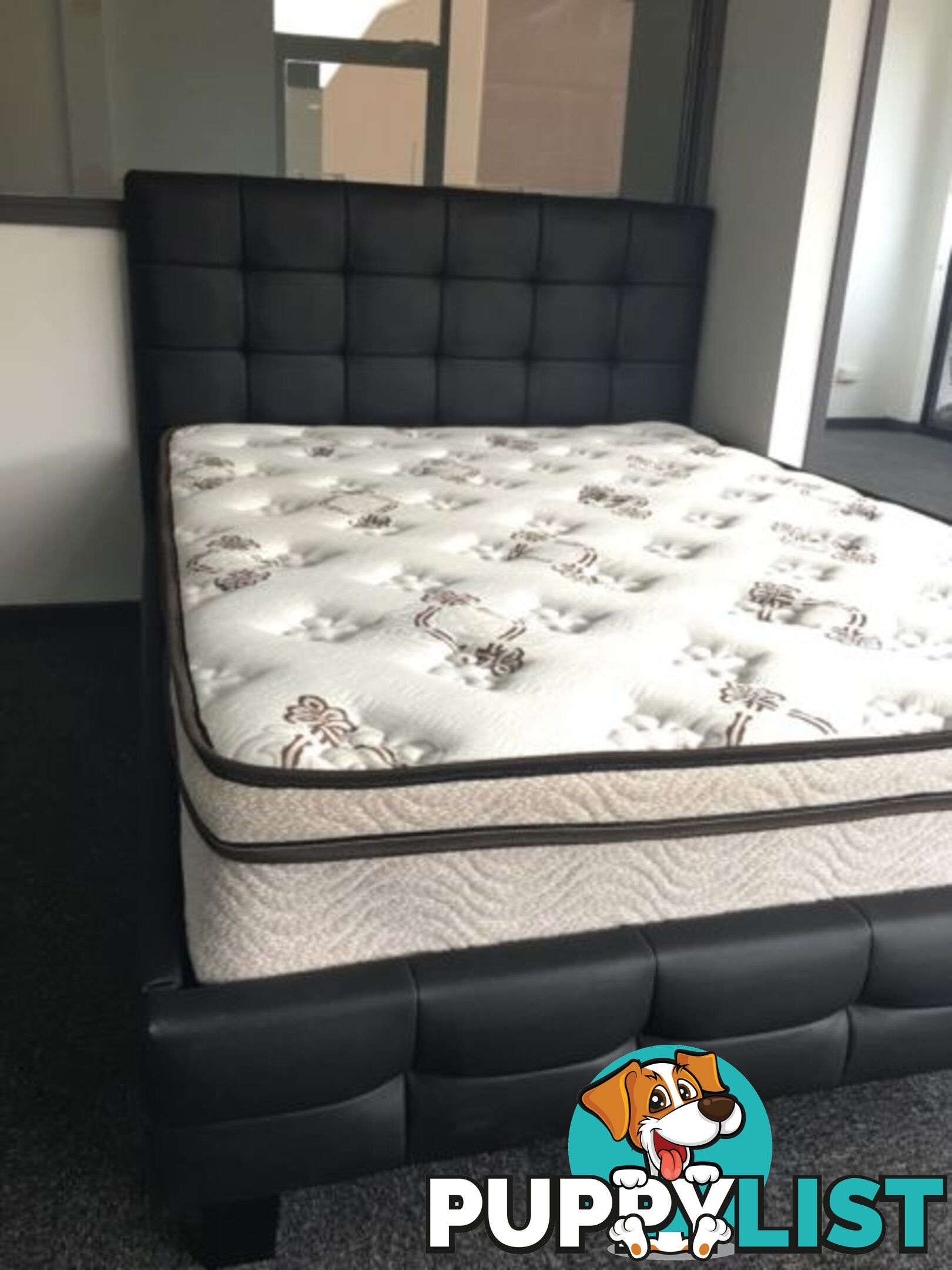 WarehouseSpecial 002 PU bed + Eurotop Mattress Double/Queen/King