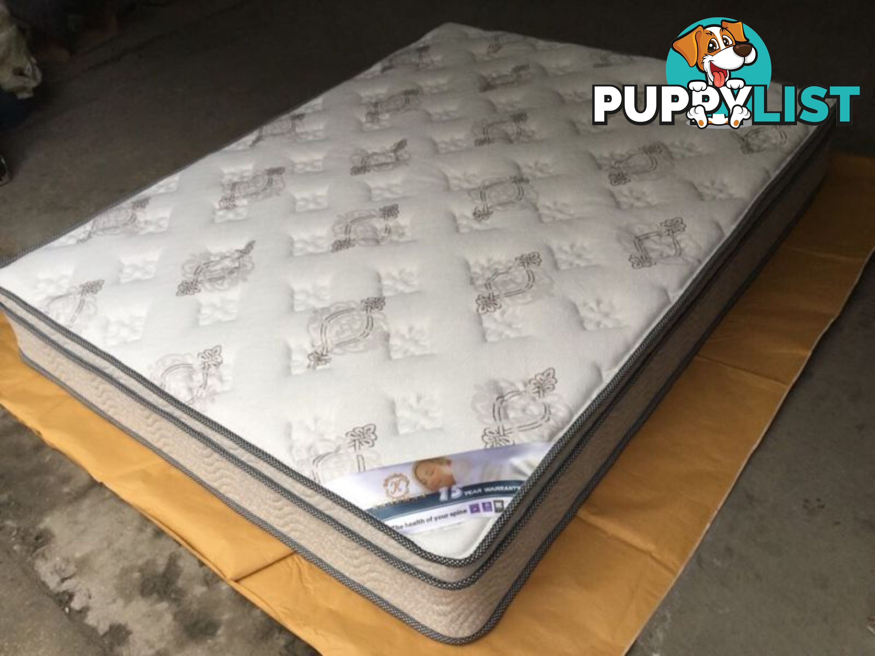 WarehouseSpecial 002 PU bed + Eurotop Mattress Double/Queen/King