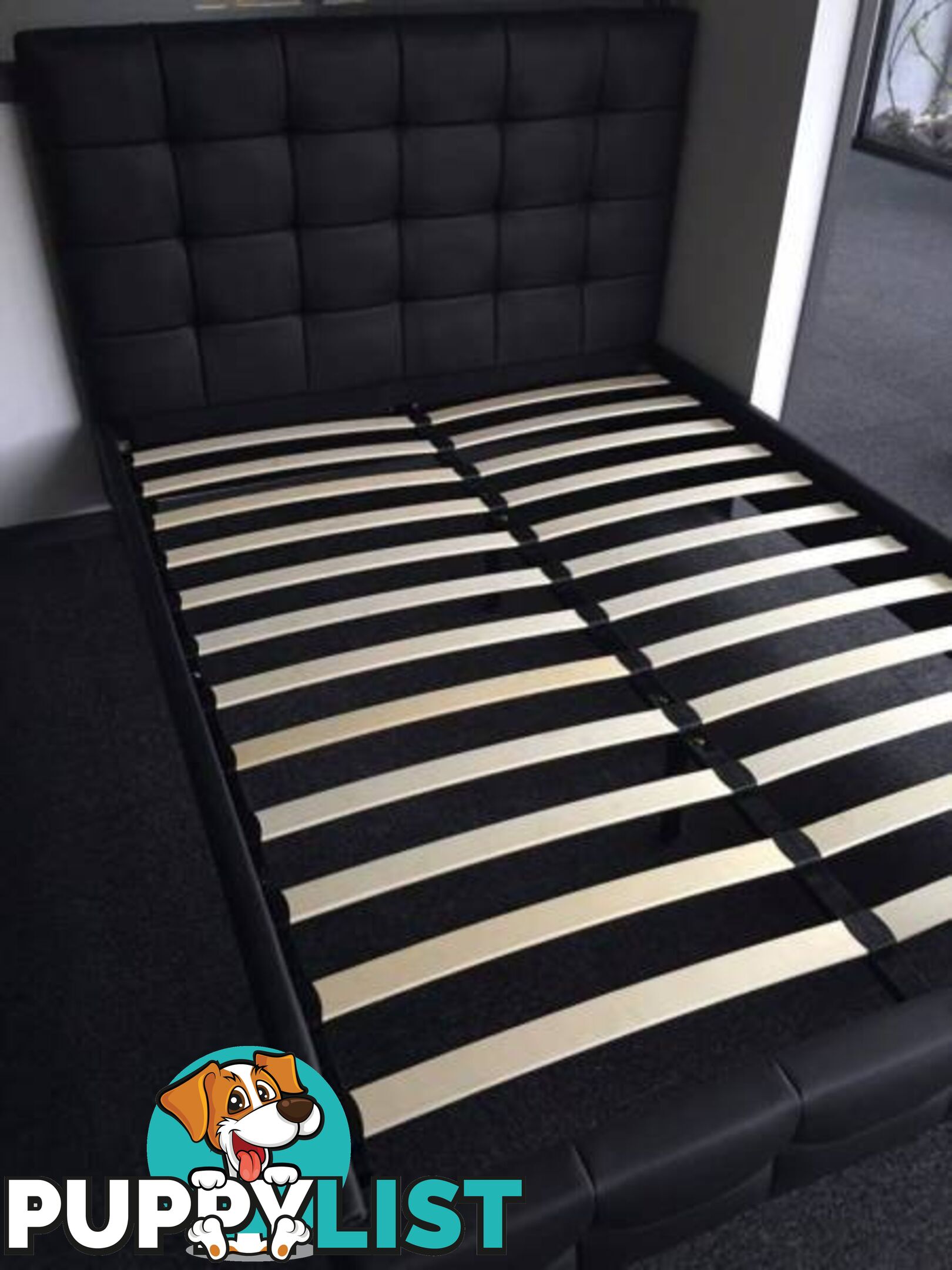 Warehouse direct Quality PU Leather Bed Black or White (EH002)