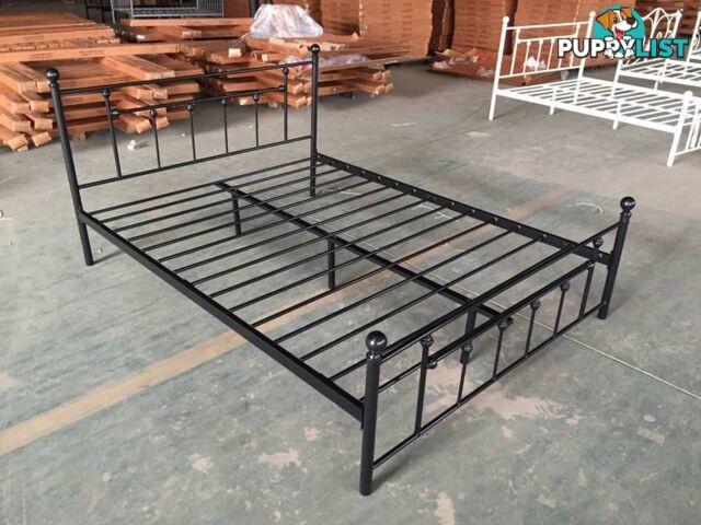 Full Size Brand New And Quality Full Metal Bed Frame Black/White