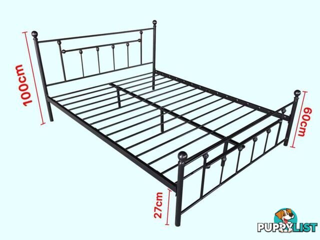 Full Size Brand New And Quality Full Metal Bed Frame Black/White