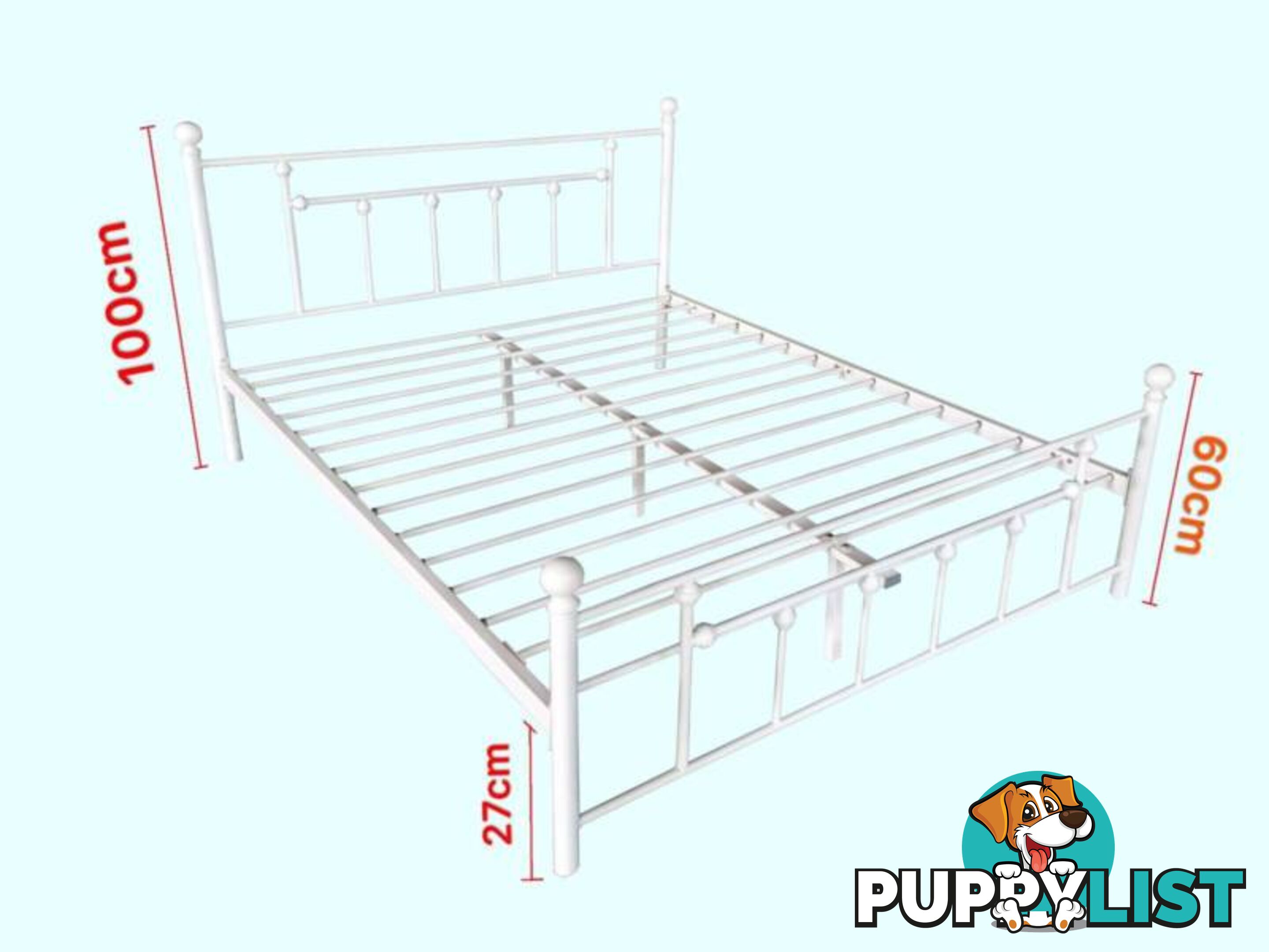 Full Size Brand New And Quality Full Metal Bed Frame Black/White