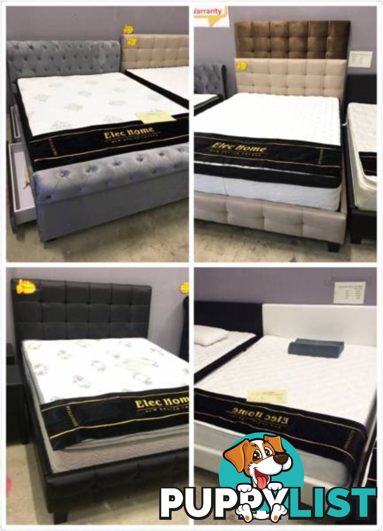 Full Size Brand New And Quality Full Metal Bed Frame Black/White