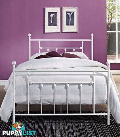 Full Size Brand New And Quality Full Metal Bed Frame Black/White