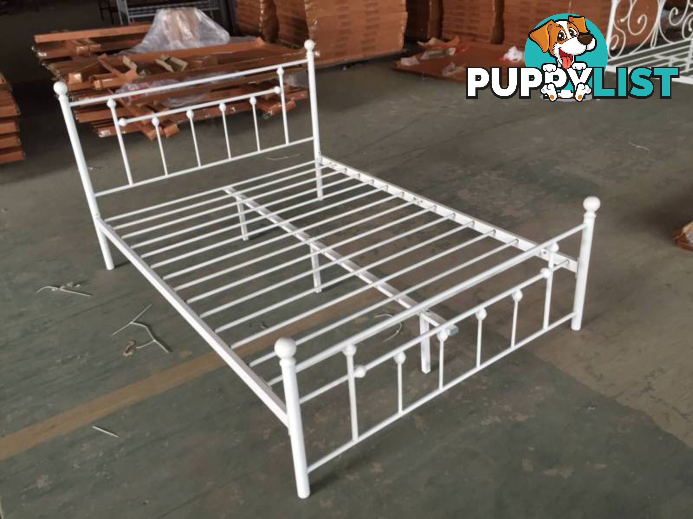 Full Size Brand New And Quality Full Metal Bed Frame Black/White