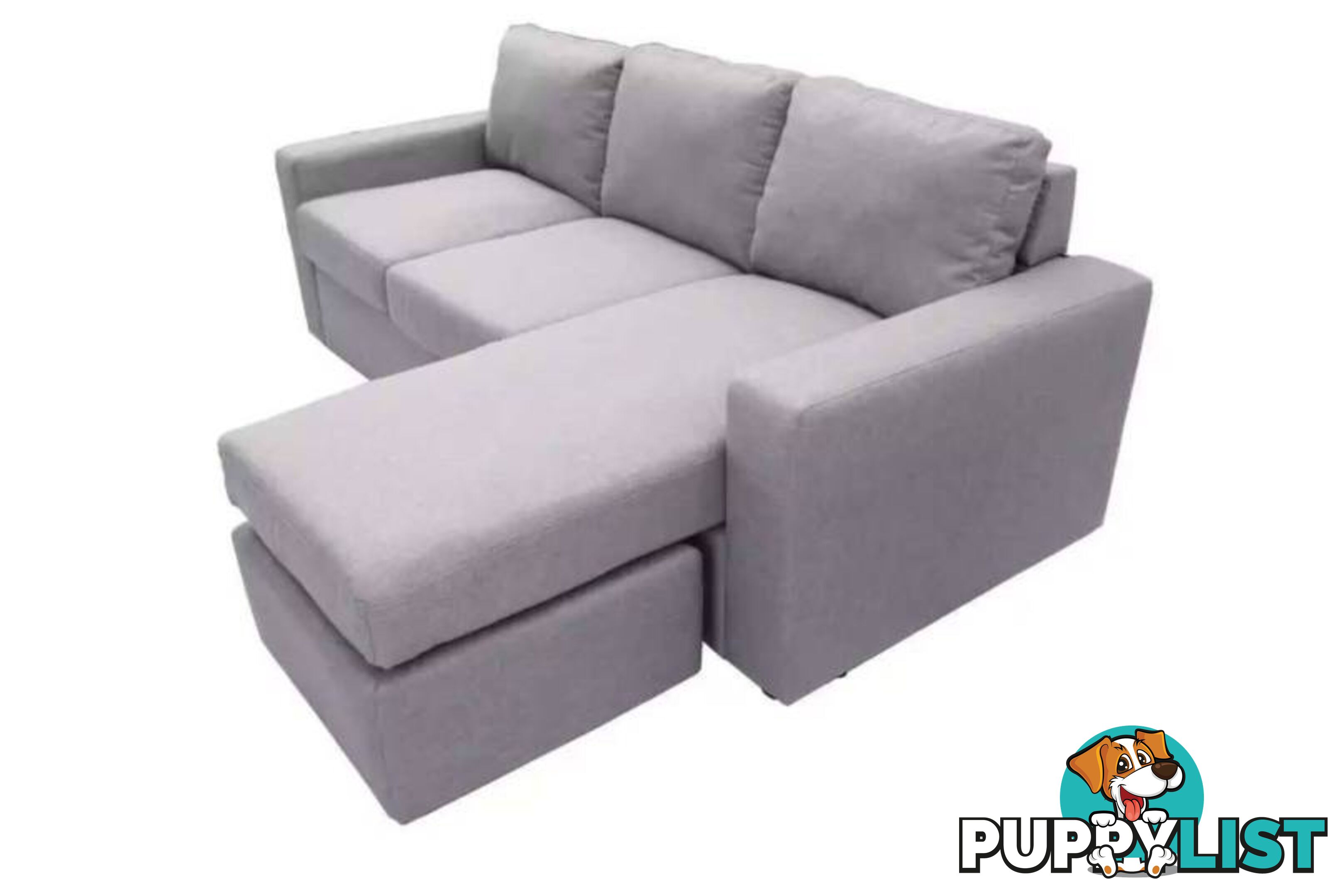 Brand New Fabric Sofa with chaise/ottoman Beige/Grey colour