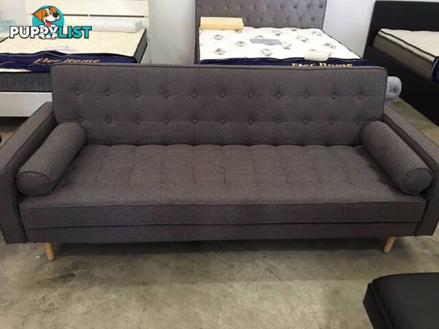 Brand New 3 Seater Grey Fabric Sofa Bed Couch Loung (SP068)