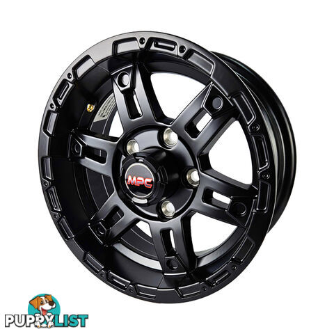 14 X 6&#8243; FORD ALUMINUM ALLOY MAG TRAILER RIM WHEEL MPC DEVIL SATIN BLACK WRF14ASB