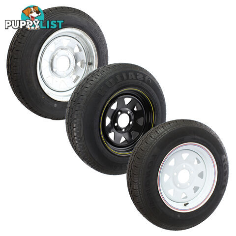 TRAILER 13&#8243; WHEELS RIM AND TYRE FITTED WRT13