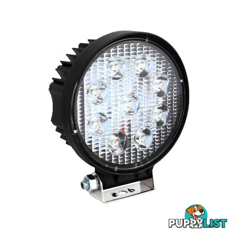 LED WORK LAMP SPOT FLOOD ROUND 115MM M/VOLT LEDWLR