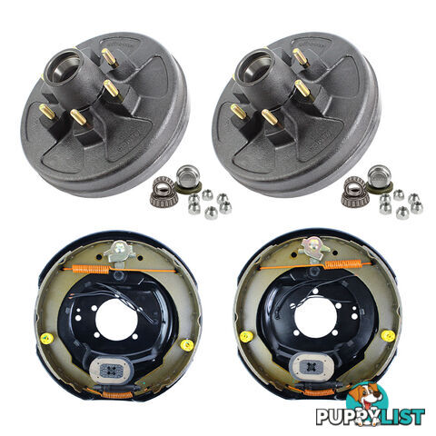 12&#8243; ELECTRIC TRAILER BRAKE KIT DRUM AND BACKING PLATE CARAVAN SET EHD12,EB12P