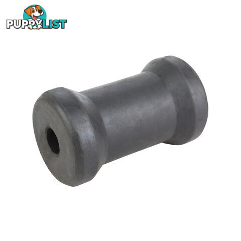 RUBBER ROLLER KEEL ROLLER 4 1/2&#8243; 17MM BORE BLACK BRR206