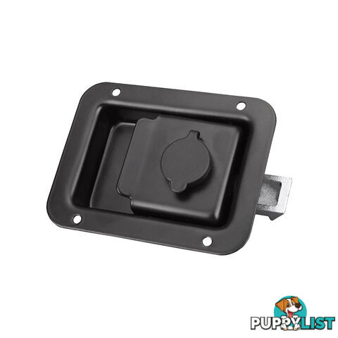 PADDLE LOCK STEEL 120 X 92MM BLACK POWDER COATED PLB