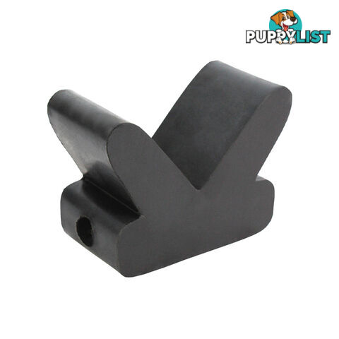 4&#8243; RUBBER V BLOCK 15MM BORE 100MM BASE BLACK VBR4