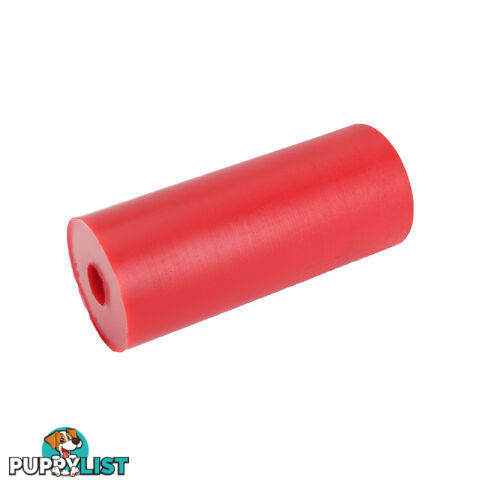 POLY SOFT ROLLER 4 1/2&#8243; FLAT BILGE ROLLER 17MM BORE RED BRPS318