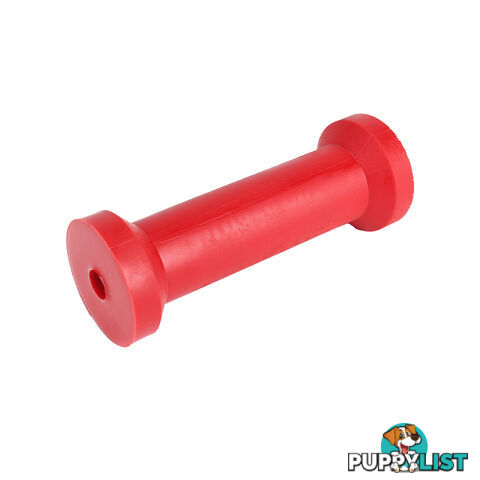 POLY SOFT ROLLER 8&#8243; KEEL ROLLER 17MM BORE RED BRPS311