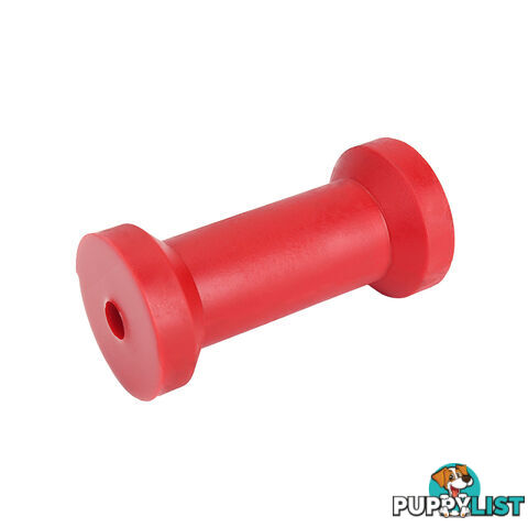 POLY SOFT ROLLER 6&#8243; KEEL ROLLER 17MM BORE RED BRPS310