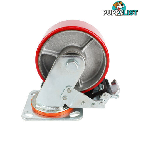 CASTERS 5&#8243; H/DUTY SWIVEL BRAKED C5SHDB