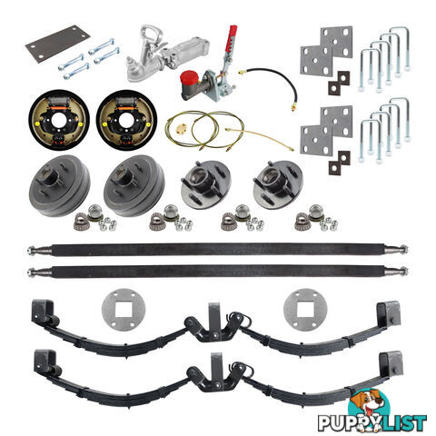 DIY TANDEM AXLE HYDRAULIC DRUM BRAKE KIT DIYTAH