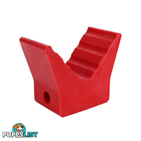 POLY SOFT V BLOCK 3&#8243; 14MM BORE 70MM BASE RED VBPS3