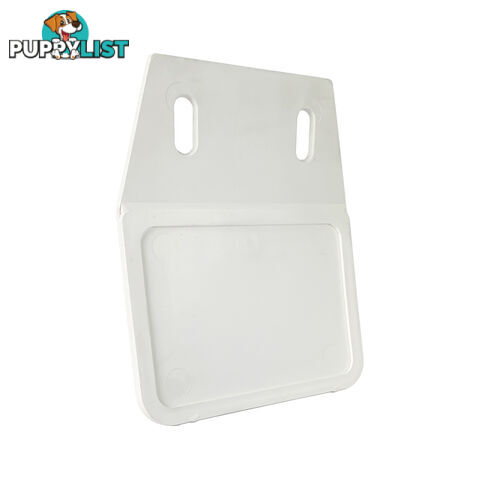 PLAIN PVC WHITE MUD FLAP SMALL &#8211; 160MM X 120MM MFWS