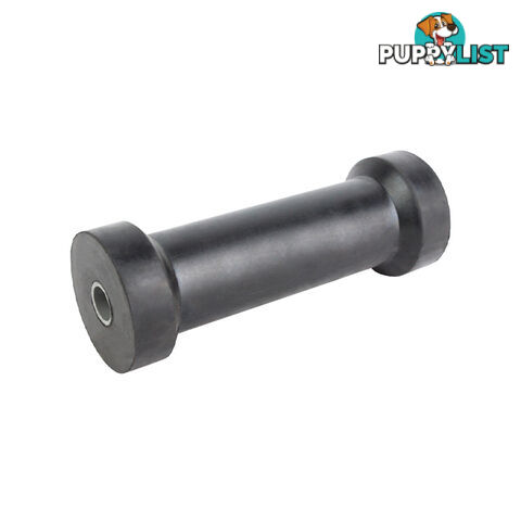 RUBBER ROLLER KEEL ROLLER 8&#8243; 17MM BORE BLACK BRR208