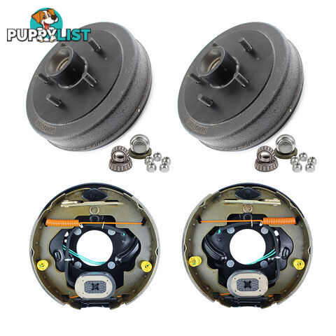 10&#8243; ELECTRIC TRAILER BRAKE KIT DRUM AND BACKING PLATE CARAVAN SET EHD10,EB10P