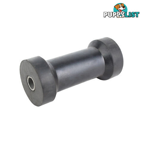 RUBBER ROLLER KEEL ROLLER 6&#8243; 17MM BORE BLACK BRR207