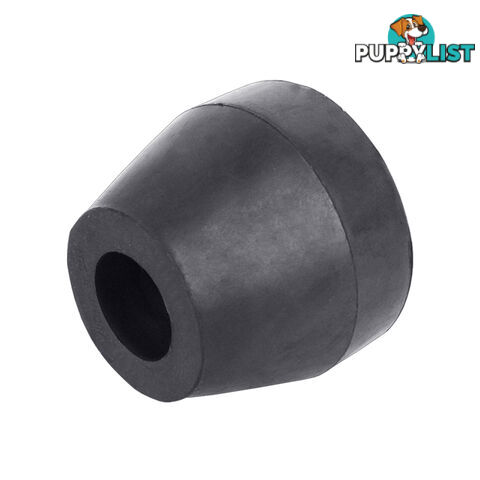 RUBBER ROLLER TAPER CAP 2 1/2&#8243; 17MM BORE BLACK BRR201