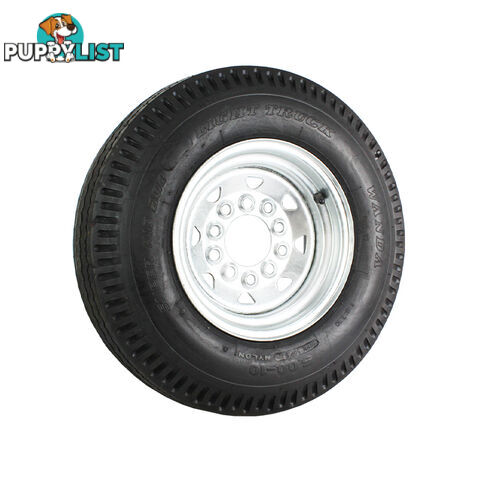 TRAILER WHEEL 10 X 4&#8243; FORD/HT 500-10 TYRE GALVANISED WRTF10G