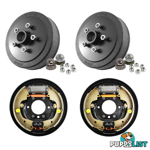 9&#8243; HYDRAULIC TRAILER BRAKE KIT DRUMS AND BACKING PLATE CARAVAN SET HHD9,HB9PL-R